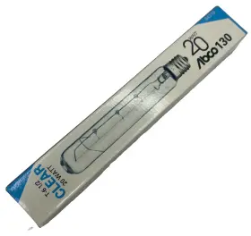 Abco 04316 Lot Of 6 Tubular Exit Light Clear Bulbs Lamp 130v 20watt T-6 1/2