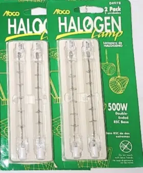 Abco 04968 2x Halogen Light Bulbs 500w Double-ended Rsc Base Twin Pack Model New