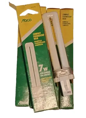 Abco F7tt/27k 5 7w 120v G23 Base Compact Fluorescent Bulbs