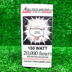 911690 Aero-tech Authentic Oem Usa 20 000 Hour Krypton Gas 150w 120v A21 Heavy Duty