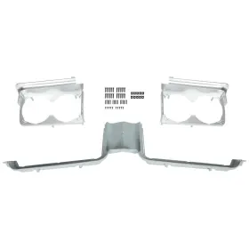 Almuloo Ai-455 Grille Center Stone Shield Headlamp Housing Compatible With 1971-1972 Oldsmob
