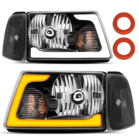 Almh-010 Alziria Headlight Assembly Fit For 2001-2011 Ford Ranger With Led Drl Sequential Turn Li
