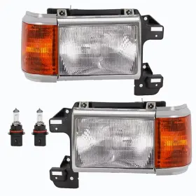 Hl127150101 Atomtec Headlights Assembly Fit For 1987-1991 Ford Bronco F150 F250 Truck Halogen Hea