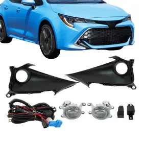 Atvwrlod At-658089-561366-od Pair Of Front Fog Light Replacement For Corolla Hatchback 2019 2020 2021 Driv