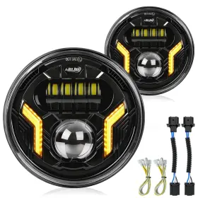 Ks-gz7002 Auto Buero 2pcs 7 Inch Led Headlight Round H6024 With Drl Turn Signal Comp