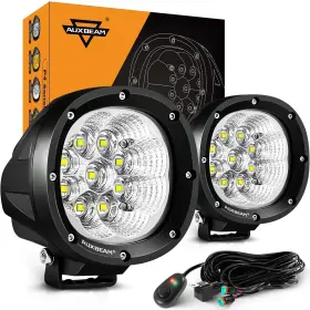 Zdve000749 Auxbeam P4 Series Flood Beam Led Pods 4 Inch 90w Round Offroad Fog Lights Dri