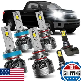 Awalited B0csyx5rk7 Fits For 2007-2013 Toyota Tundra High Beam Fog Lights Bulbs Combo