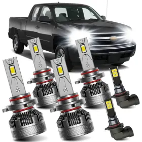 Awalited B0csyzrkhf Fits For 2003-2006 Chevy Silverado High Beam Fog Lights Bulbs Combo