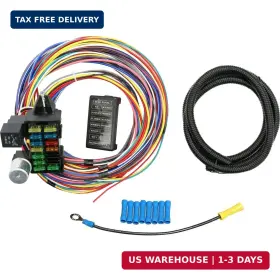 Hx1504 Ay-autoparts Universal 12 Circuit Wiring Wires Harness Fit For Muscle Car Hot Rod Street