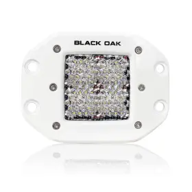 2dm-fpod10cr Black Oak Led Flush Diffused Optics Pod Mount Light 10 Watt Cree White Housing