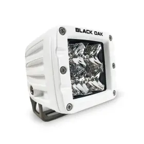 2fm-pod10cr Black Oak Led 2 Inch Marine Pod Light Flood Optics White Housing 10 Watt Cree