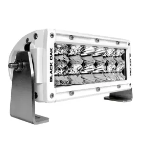 6cm-d5os Black Oak Led Pro Series 3.0 Double Row 6 Inch Light Bar Combo Optics White Housing