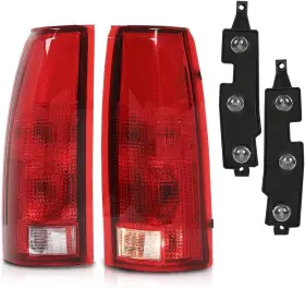 Branded 02rla4551ard-tafba Tail Lights Assembly With Bulb Pair Fit For Chevy Gmc Silverado Sierra C/k 1500 250