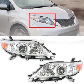 1-8801287-358430 Branded Headlights Assembly Replacement For Toyota Sienna 2011-2018 Halogen H