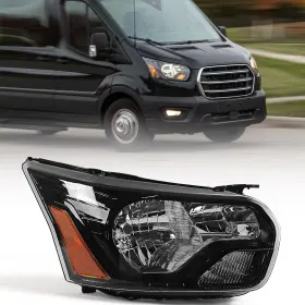 15fdts-hl-blk-rh Branded Headlight Assembly Compatible With Ford Transit 150 250 350 2015-2020 Head Lamp