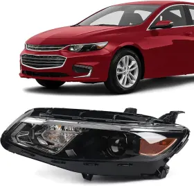Branded 16xflmrbddlh For Chevy Malibu Headlight Assembly 2016-2018 Replacement Halogen Headlamp Proje