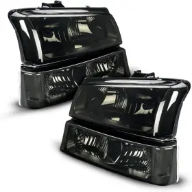 Branded 5086lah046wus Headlight Assembly Replacement For 2003-2006 Silverado 1500/2500 Hd/3500 Silver