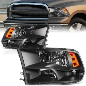 Adhlohram09qbkam Branded Headlights Assembly Compatible With 2009-2010 Dodge Ram 1500 2500 3500 2011-201 Adhlohram09qbkam Branded Headlights Assembly Compatible With 2009-2010 Dodge Ram 1500 2500 3500 2011-201