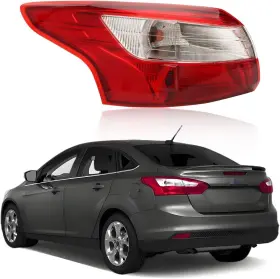 Ai-focus-12-14-tl Branded Tail Lights Assembly Compatible With Ford Focus Sedan 2012 2013 2014 Bulbs Inc