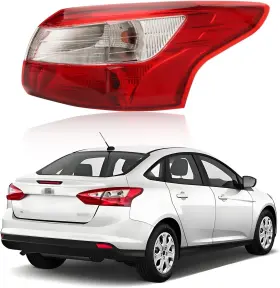 Ai-focus-12-14-tr Branded Tail Lights Assembly Compatible With Fo-rd Focus Sedan 2012 2013 2014 Bulbs In