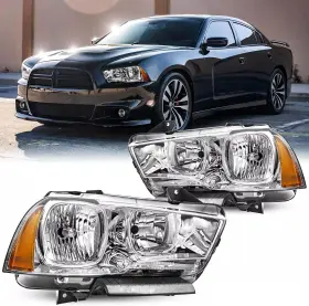Branded Ak-dc26-001 Oe Style Headlight Assembly Set For 2011 2012 2013 2014 Dodge Charger R/t Se Srt