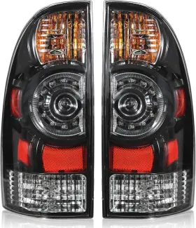 Be086 Branded Tail Light For 2005-2015 Toyota Tacoma Pickup Driver And Passenger Side Black Be