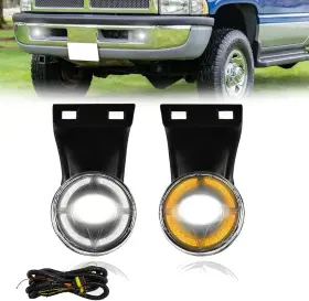 Branded Bona-dg-983l-new Led Fog Lights Compatible With 1994-2002 Ram 1500 2500 3500 Front Bumper Lamps W