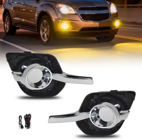 Cv-968 Branded Fog Lights Compatible With 2010-2016 Chevy Equinox Front Bumper Lamps-halogen Bu