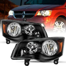 Dn11-20 Branded Headlight Assembly Fits For 2011-2020 Dodge Grand Caravan / 08-16 Chrysler Town