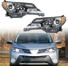 Branded Dy-9881867-399660-gx Headlights Assembly Replacement For 2013 2014 2015 Rav4 Front Pair Le
