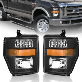 F550 Branded Fd2500806-new For 2008-2010 Ford F250 F350 F450 Super Duty Headlight Assembly 2008 2009
