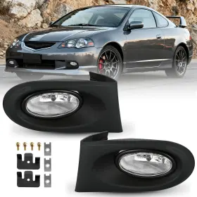 Branded Fog-e46 Fog Lights Assembly Compatible With 2002 2003 2004 Acura Rsx Left Driver And Rig