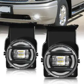 Gc046l Branded Led Fog Lights With Drl And Turn Signals For 2003 2004 2005 2006 Gmc Sierra 1500
