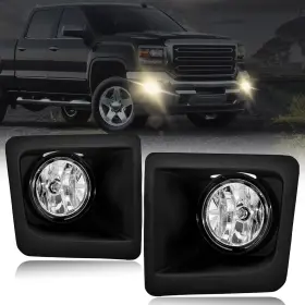 Gc304 Branded Fog Lights Compatible With 2014 2015 Gmc Sierra 1500 Bumper Driving Lamp Ass
