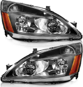 Branded Hdac-03 Headlight Assembly For 2003-2007 Honda Accord Oe Headlamp Replacement Black Ho