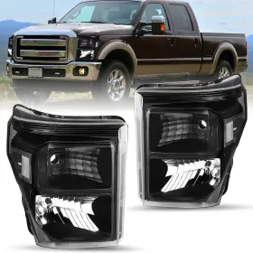 Hl-11-16sd-1 Branded Halogen Headlight Assembly Replacement For 11-16 Ford F250 F350 F450 F550 Super