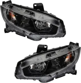 Branded Hla87411 Headlight Assembly Compatible With Honda Civic Sedan 2019-2021 Coupe 2019-2020 H