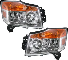 Branded Hla88575 Headlight Assembly Compatible With 2008-2015 Nissan Armada Ni2502175 Ni2503175