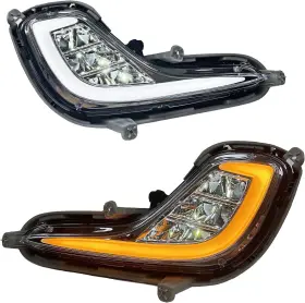 Branded Hy-122l Led Fog Lights Compatible With 2012-2017 Hyundai Accent Front Bumper Driving Fo