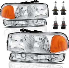 K105gg80202k Branded Headlight Assembly Front Lamp Compatible With 1999-2006 Gmc Sierra 1500 2500 20