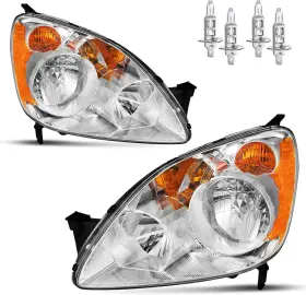 Branded Ksh-hdcr0500 Pair Of Headlights Assembly For 2005-2006 Honda Cr-v 4-door Sport Headlamp Repla