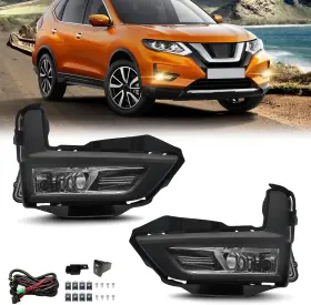 Branded Ns-644 Fog Lights For 2017-2020 Rogue Bumper Driving Lamps Wiring Kit Swi
