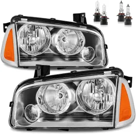 Branded Rd-dgcg0600-30 Headlights With Bulbs For 2006-2010 Dodge Charger Corner Singal Lights Haloge