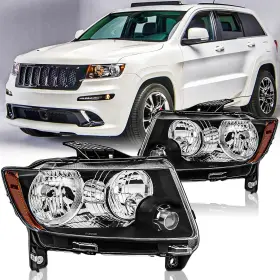 Safhl-sea-160221-fbm Branded Headlights Assembly Pair For 2011 2012 2013 Jeep Grand Cherokee / 2011-2017