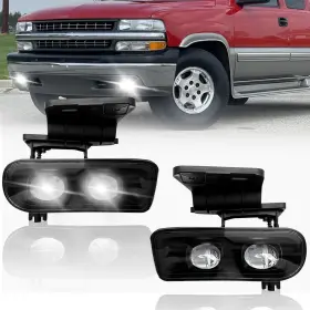 Branded Th-cv-251l Fog Light Compatible With 1999-2002 Chevy Silverado 1500 2500 2000-2001 Silverad