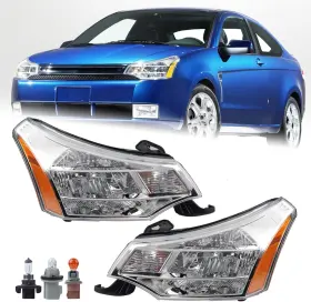 Thdd14p Branded A Pair Headlight Fit For 2008-2011 Ford Focus S/se/ses/sel Chrome Housing With Thdd14p Branded A Pair Headlight Fit For 2008-2011 Ford Focus S/se/ses/sel Chrome Housing With