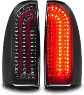 Branded Tl-023-1a Dynamic Smoked Led Tail Lights For 2005-2015 Toyota Tacoma - Bright Brake Turn