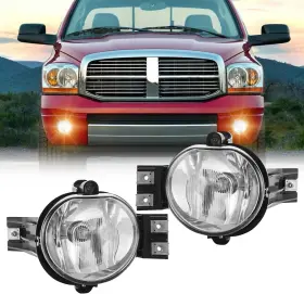 Branded Wr0011 Fog Light Lamp Assembly For 2002-2008 Dodge Ram 1500 2500 3500 Pickup