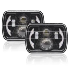 Brisunshine 69822 H6054 Compatible For Nissan Hardbody D21 Pickup Headlights 5x7 7x6led