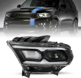 Brisunshine Hl-21-24do-led Driver Left Side Headlight Assembly Fit For 2021-24 Durango Black Bezel